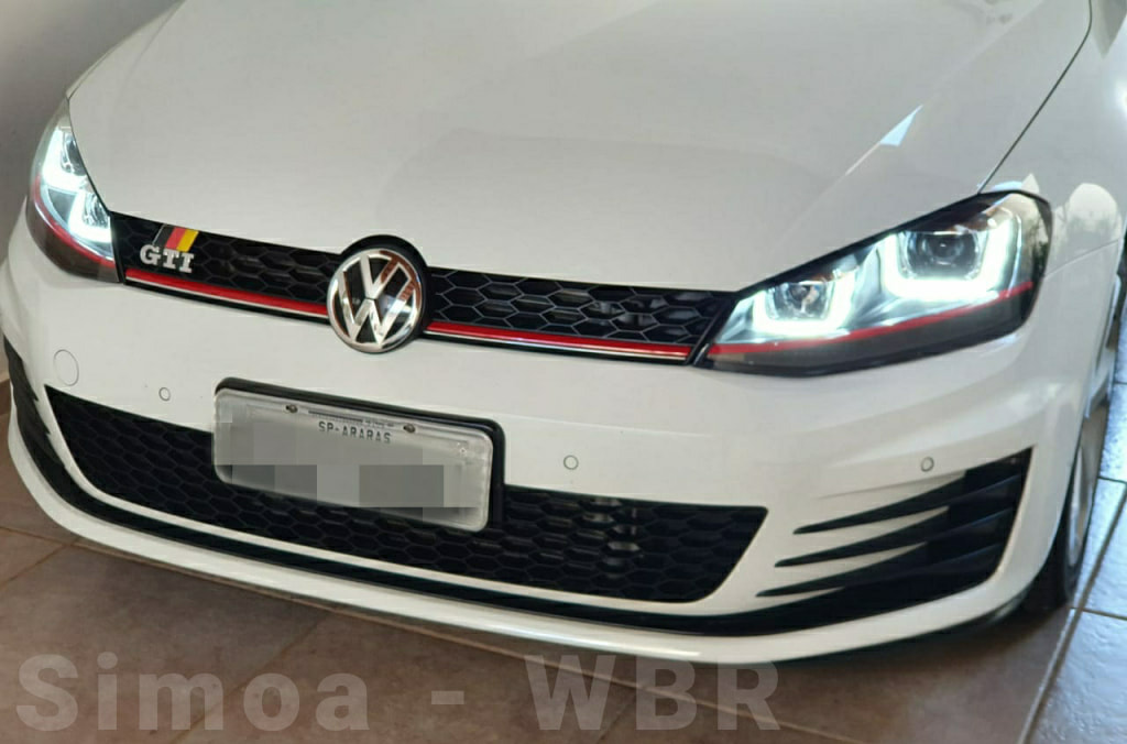 Visão lateral do carro com faróis WinpowerBR