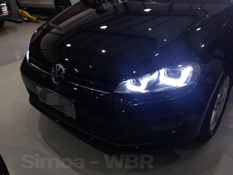 Farol V1SS instalado no veículo